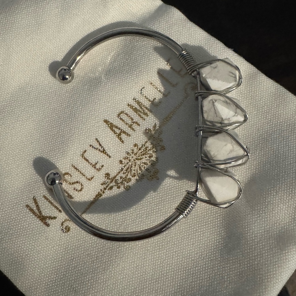 Kinsley Armelle Silver Cuff with Howlite